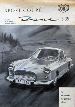 Glas Isar Sport-Coupe Modelprogram 1959 Carbrochure (7393)